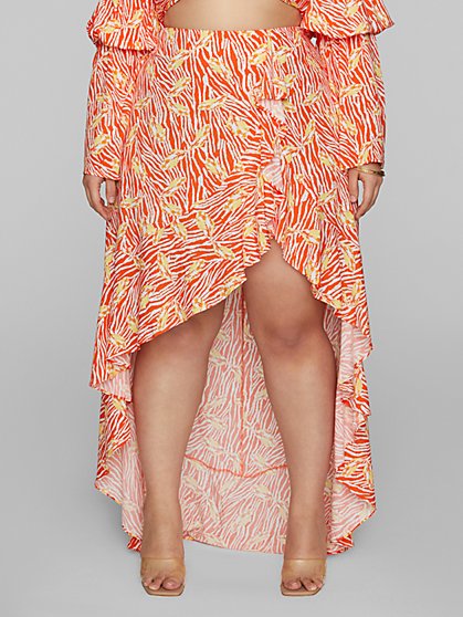 Plus Size Lorelei Hi-Lo Tiered Skirt - Fashion To Figure