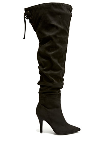 wide width thigh high boots