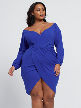 off the shoulder tulip dress