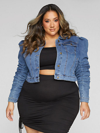 Plus Size Ariana Puff Sleeve Denim 