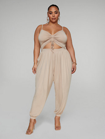 Plus Size Ava Cutout Harem Jumpsuit 