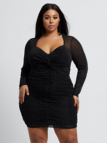 shimmer bodycon dress