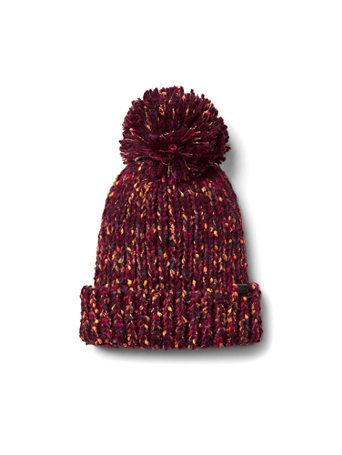 burgundy pom pom hat