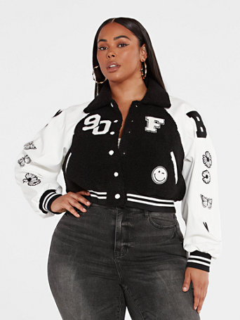 cropped letterman jacket