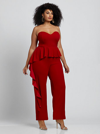 ruffle detail jumpsuit