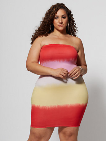 tie dye bodycon dress plus size