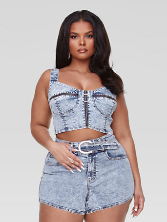 Denim Corset Top 