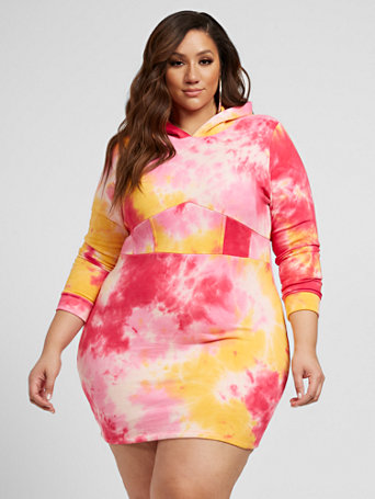 tie dye hoodie dress