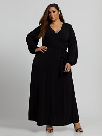 Plus Size Mila Wrap Maxi Dress Fashion To Figure Ftf