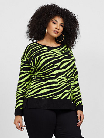 lime green plus size sweater