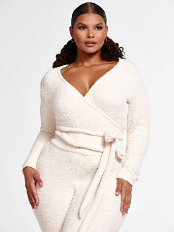 Plus Size The Cuddle Wrap Sweater in ...