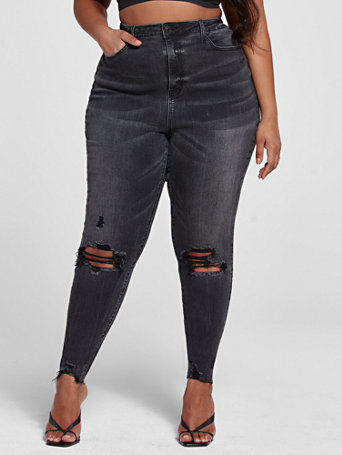 Plus Size Ultra High Rise Black Wash 
