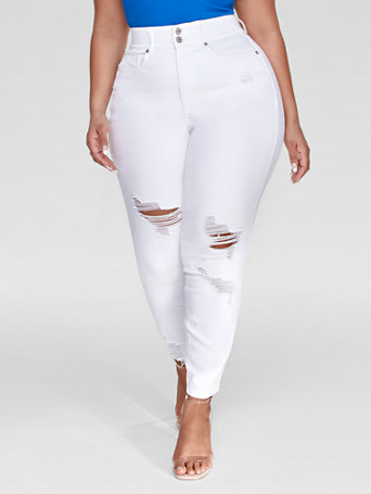 curvy white skinny jeans