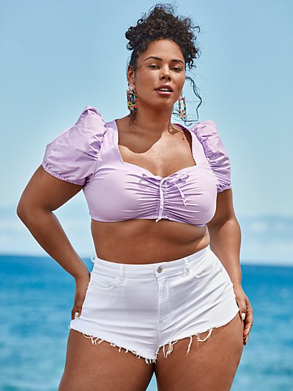 Plus Size "Confidential" Crop Top - Tabria Majors X FTF - Fashion To Figure