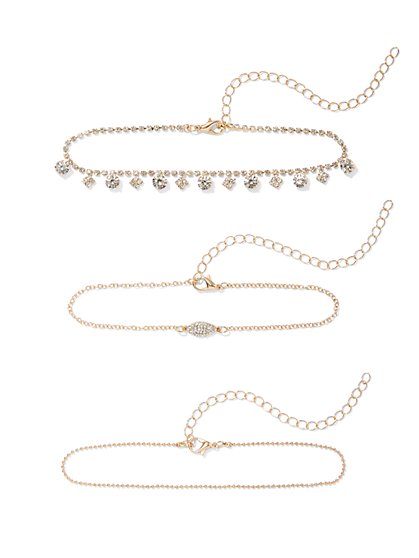 Plus Size 3 Piece Anklet Set - Fashion To Figure