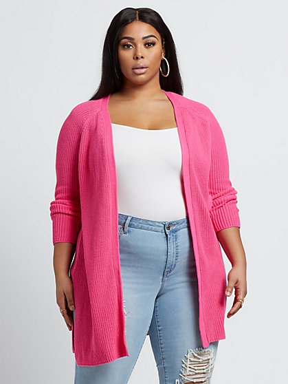 plus size pink sweater