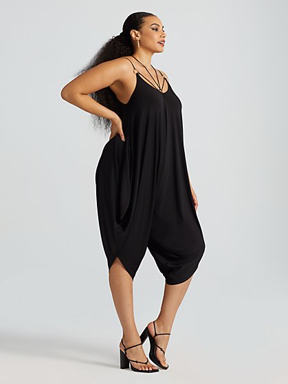 Plus Size Akilah Strappy-Neck Jumpsuit - Gabrielle Union x FTF - Fashion To Figure