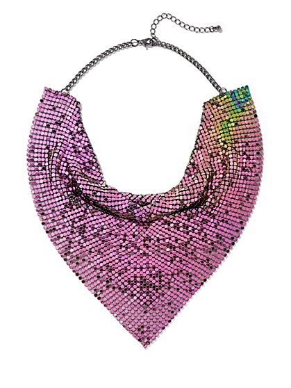 Plus Size Alien Mesh Bib Necklace - Fashion To Figure