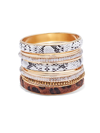 Plus Size Animal Bangle Bracelet Set - Fashion To Figure