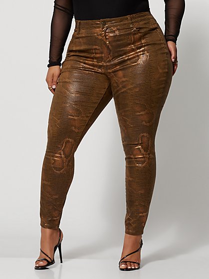 Plus Size Animal Print High-Rise Skinny Jeans - Fashion To Figure