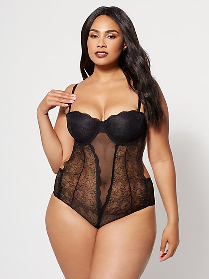 Plus Size Audrey Lace Teddy - Fashion To Figure