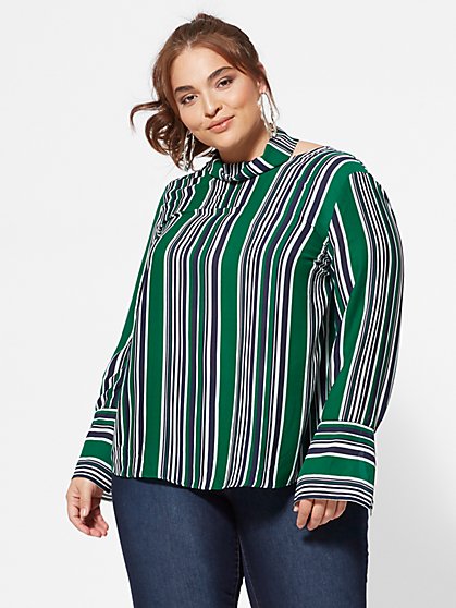 Plus Size Austin Collared Blouse - Fashion To Figure