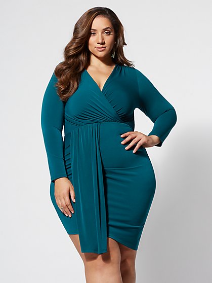Plus Size Belle Drape Dress - Fashion To Figure