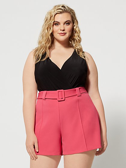 Plus Size Bentley Sleeveless Drape Bodysuit - Fashion To Figure