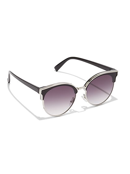 Plus Size Black Cat Eye Sunglasses - Fashion To Figure