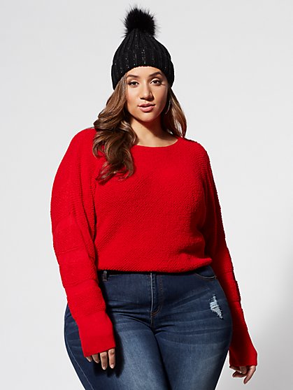 Plus Size Candy Knit Sweater - Fashion To Figure