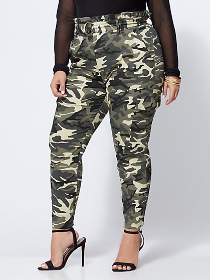 Plus Size Carissa Paperbag Cargo Pants - Fashion To Figure