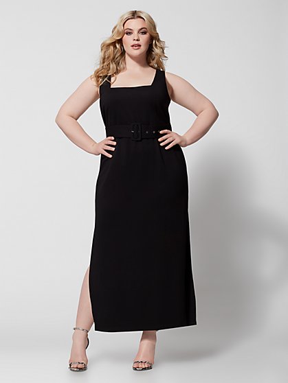 Plus Size Carlotta Belted Maxi Dress - Fashion To Figure