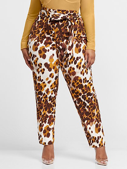 Plus Size Carolyn Leopard Print Skinny Pant - Fashion To Figure