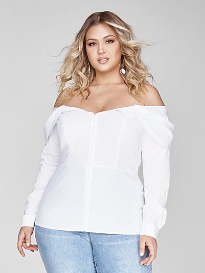Plus Size Casey Off-The-Shoulder Top - Fashion To Figure