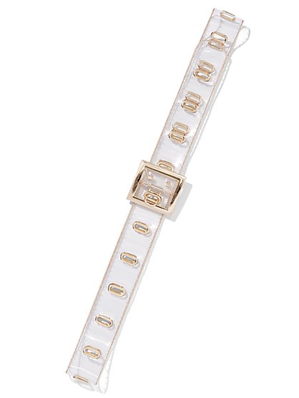 Plus Size Clear Grommet Belt - Fashion To Figure