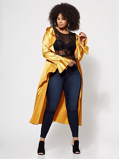 Plus Size Daisy Satin Duster - Fashion To Figure