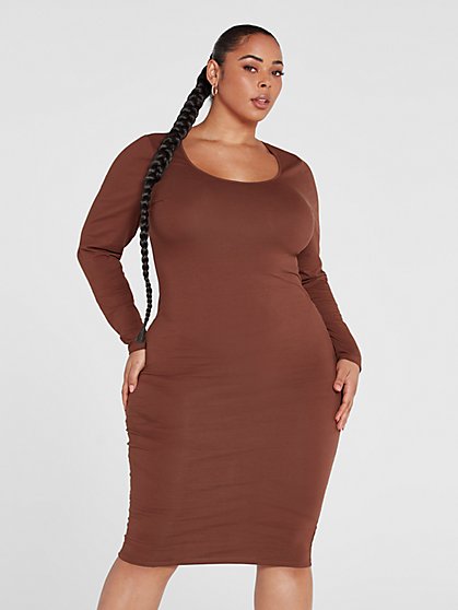 Plus Size Devyn Knit Midi Dress - Fashion To Figure