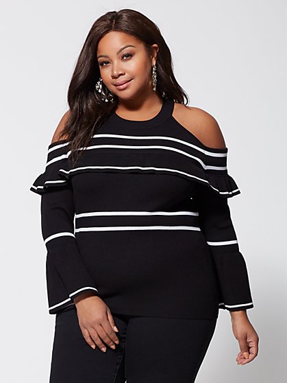 Plus Size Dylan Bell-Sleeve Sweater - Fashion To Figure