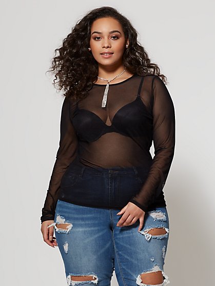 Plus Size Evelyn Scoop Neck Top - Fashion To Figure
