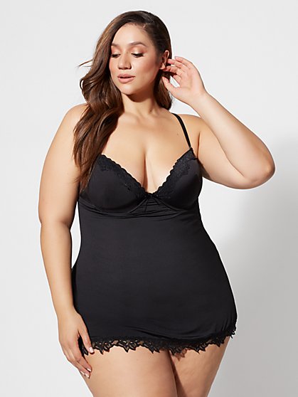 Plus Size Fiona Chemise Lingerie Set - Fashion To Figure