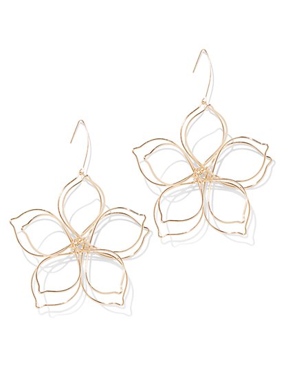 Plus Size Floral Wire Earring - Fashion To Figure