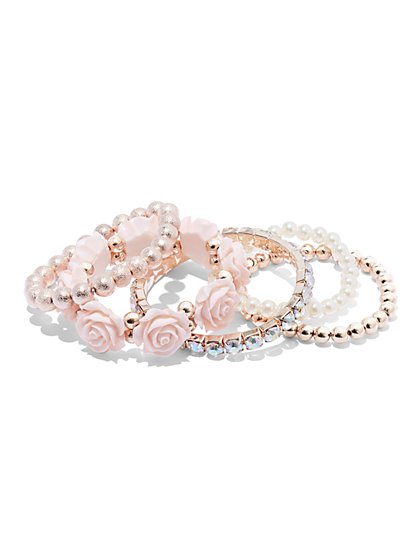 Plus Size Flower Bracelet Set - Fashion To Figure