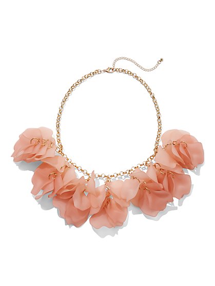 Plus Size Flower Petal Statement Necklace - Fashion To Figure