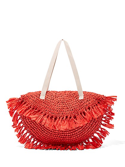 Plus Size Fringe Beach Bag - Fashion To Figure