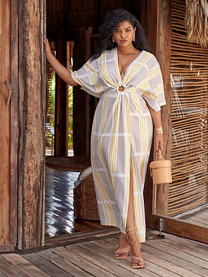 white button down dress plus size