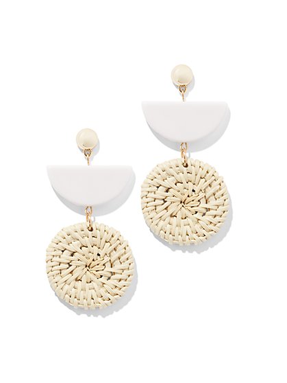 Plus Size Geometric Wicker Dangle Earring - Fashion To Figure