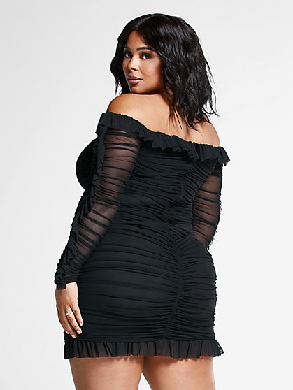 black secy dress