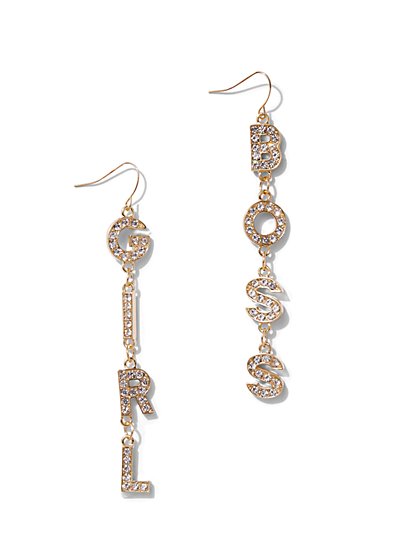 Plus Size Girl Boss Dangle Earrings - Fashion To Figure