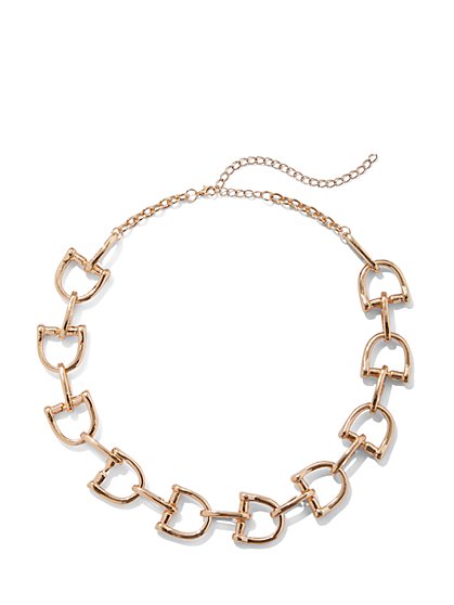Plus Size Gold-Tone Chain Link Necklace - Fashion To Figure