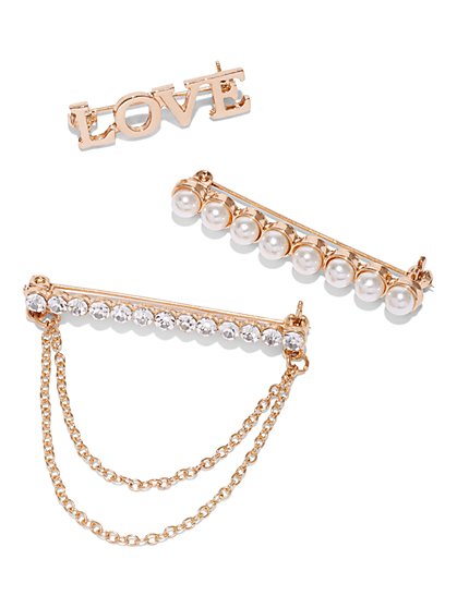 Plus Size Gold-Tone Hair Pin Set - Fashion To Figure